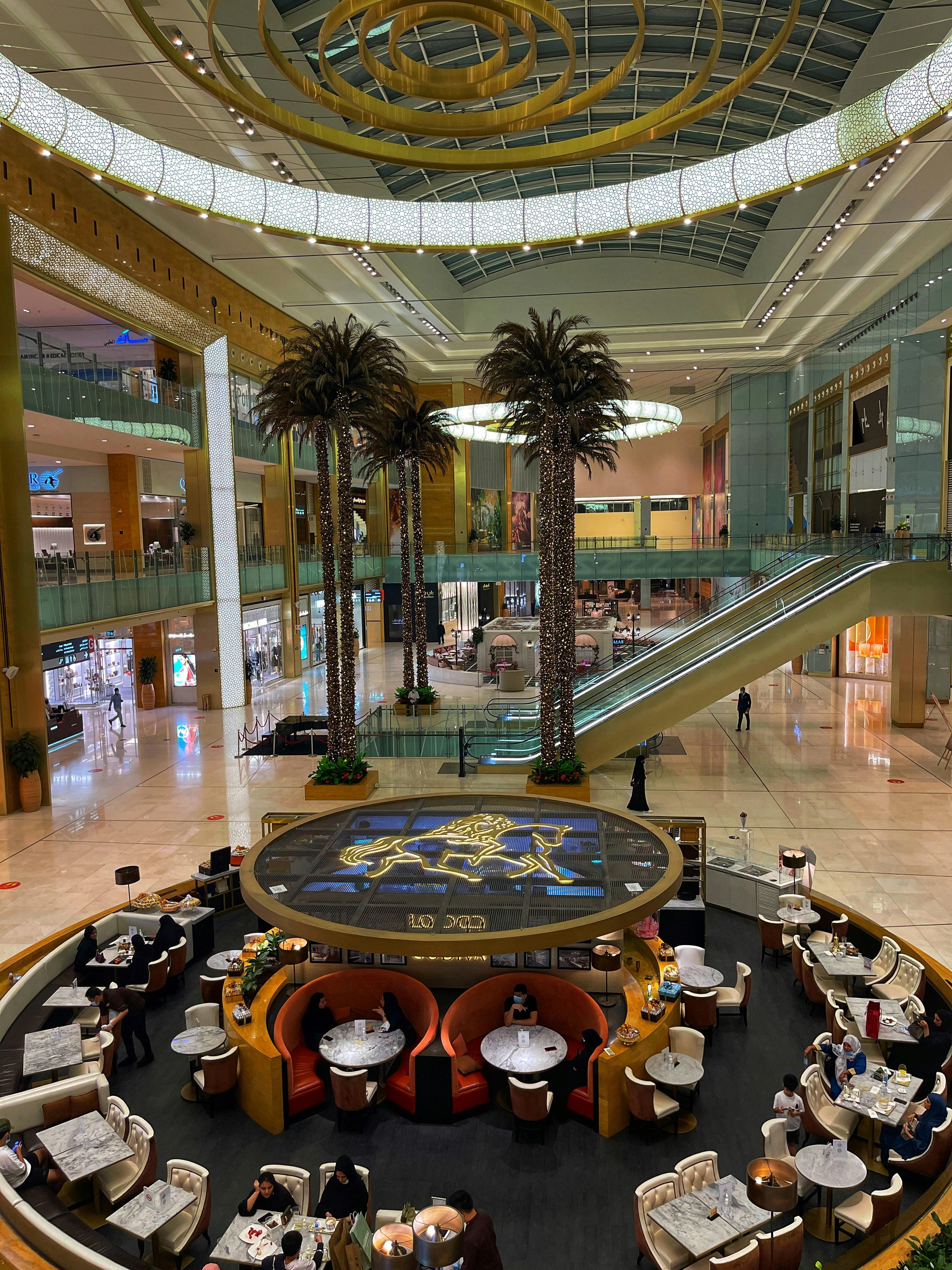 Fashion Island open-air shopping mall with luxury boutiques and tropical landscaping
