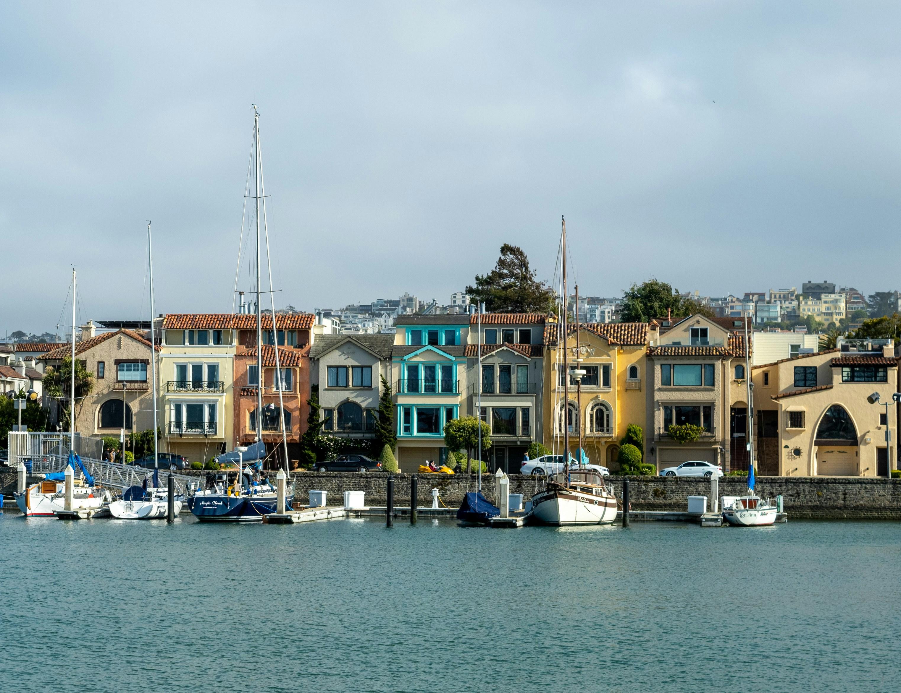 Charming Balboa Island cottages along the Newport Harbor waterfront
