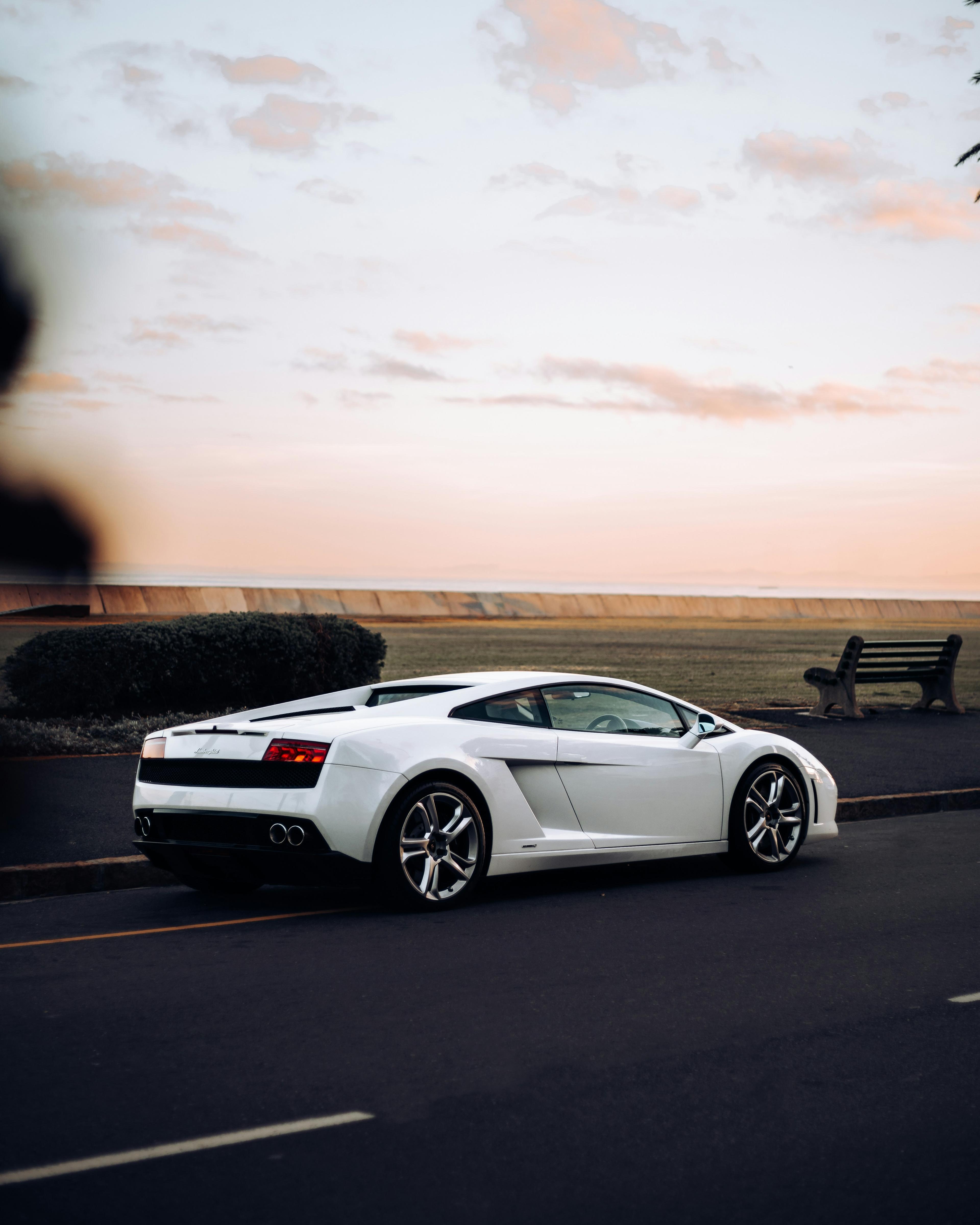 Lamborghini on Pacific Coast Highway with ocean views