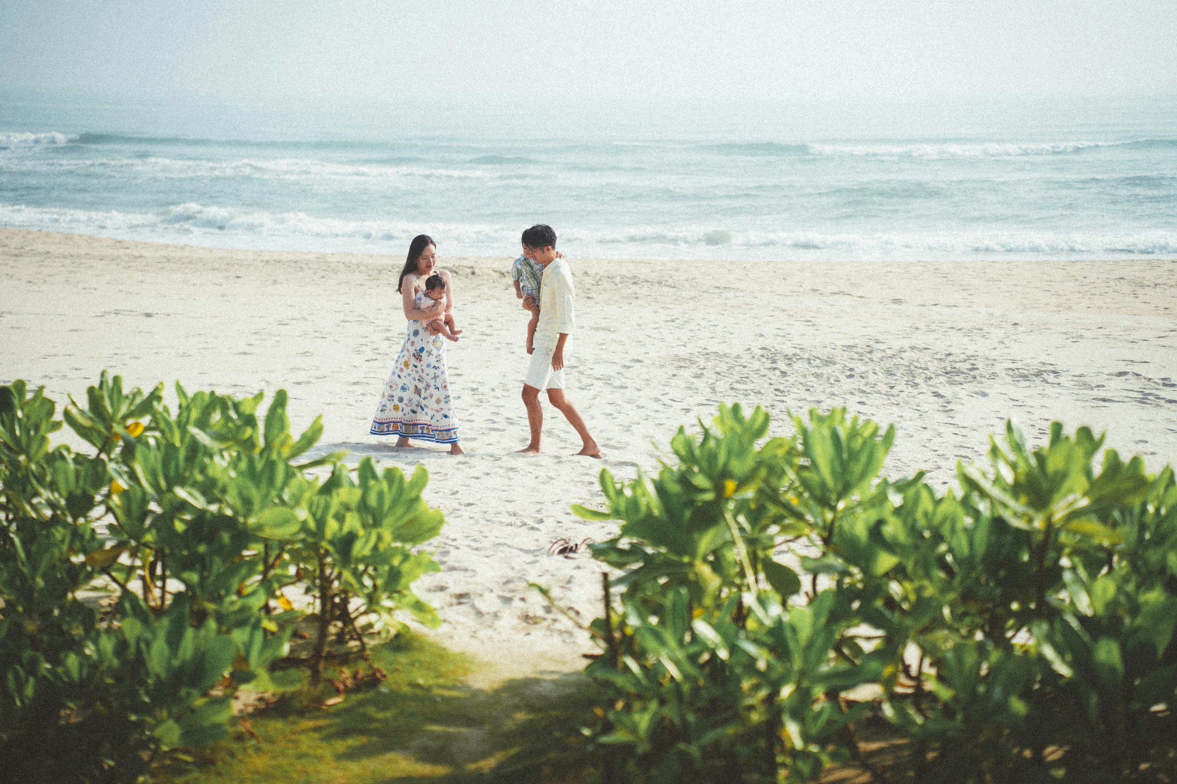 Family enjoying Newport Beach with children at the beach
