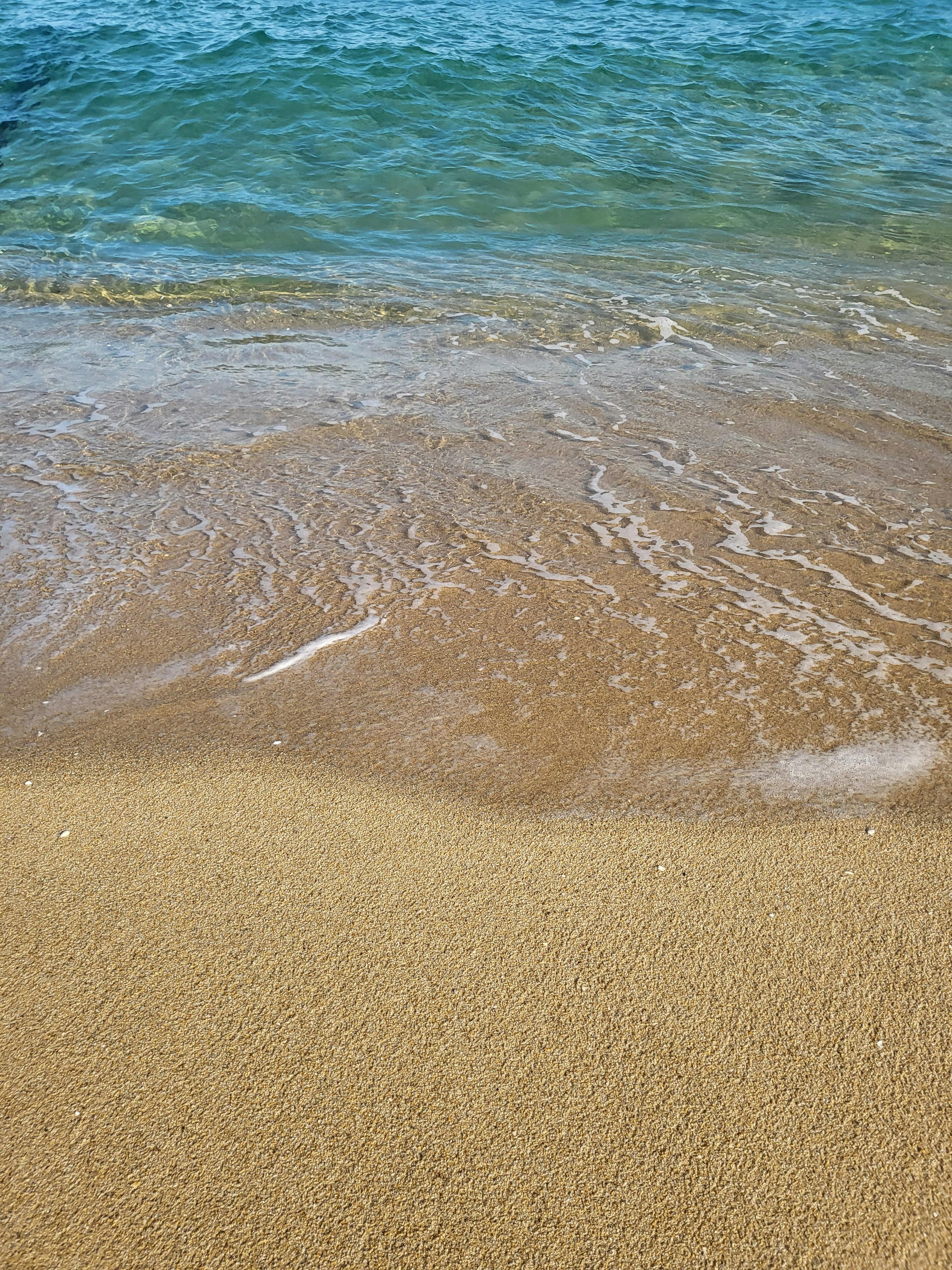 Newport Beach golden sandy beach with clear blue water